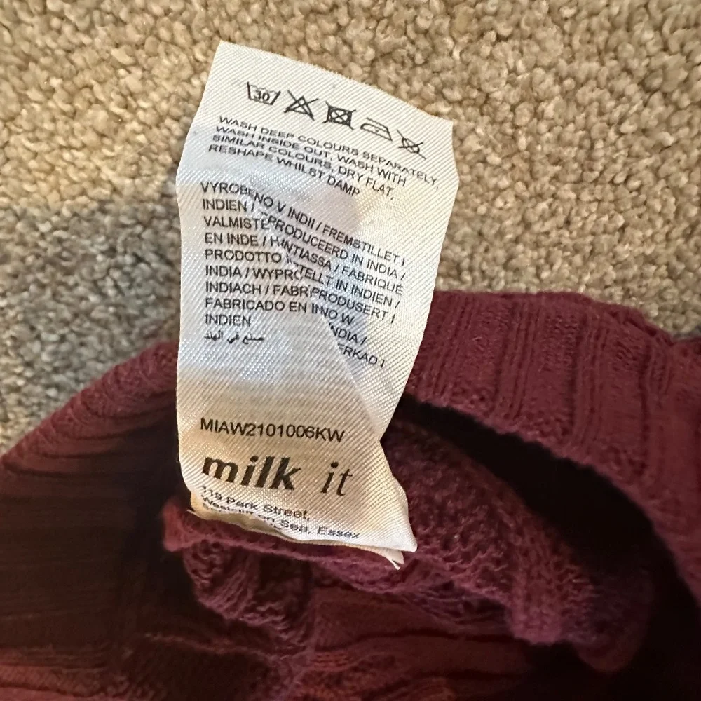 Free People Milk It Women's Burgundy Trousers - Picture 8 of 9